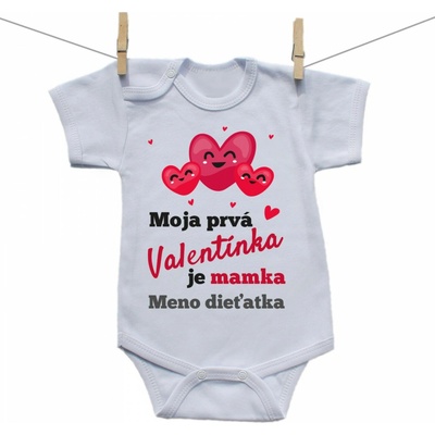 Boodyy Body s krátkym rukávom Moja prvá Valentínka je mamka