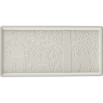 Mason Cash tácka na servírovanie In the forest biela 30x14,5 cm jeleň