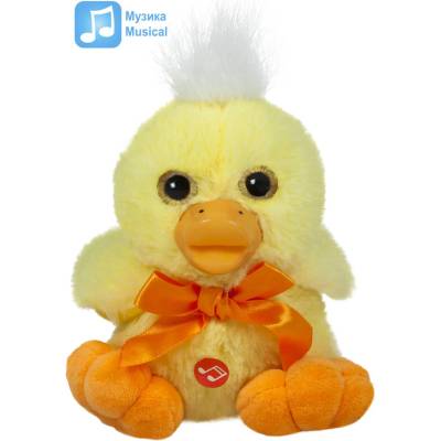 Amek Toys ПЛЮШЕНО МУЗИКАЛНО ПАТЕ С ГУМЕНА ЧОВКА 14 СМ