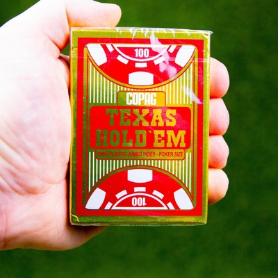 Copag Texas Holdem hrací karty na poker Jumbo index Červená – Zboží Dáma