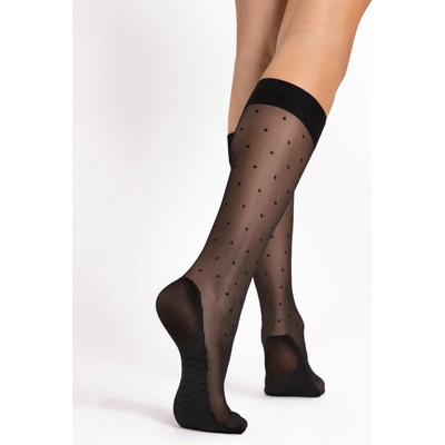 Fiore Dots massage 20 DEN M2106 podkolenky black-černé