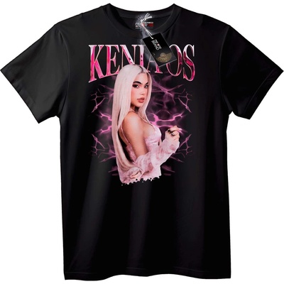 NOONEBRAND Тениска Keniaos розова мълния - 4XL, White