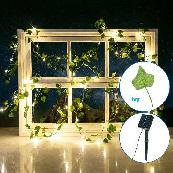 Aigostar - LED соларен гирлянд 50xLED/7м IP65 топла бяла ivy (AI1612)