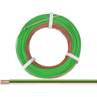 Donau Elektronik 325-485-50 lanko/ licna 3 x 0.25 mm² zelená hnědá bílá 50 m
