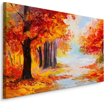 Plátno Lesní Krajina V Barvách Podzimu I. Varianta: 100x70