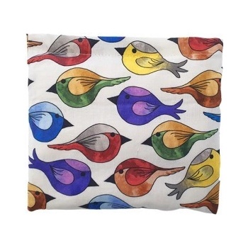 TORF ZIEGLER Polštářek s pšeničným zrnem červeno-bílý folklór 19 x 18 cm