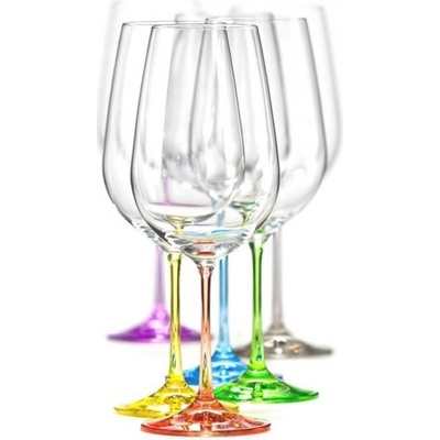 Crystalex Sklenice na víno VIOLA rainbow 6 x 350 ml
