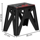 Skládací stolička SPRINGOS TRAX šedá