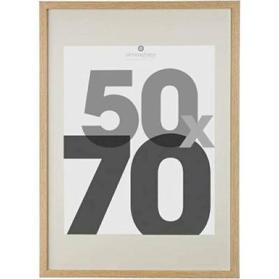 Dřevěný fotorámeček 50x70 Eva Atmosphera minimalistický na zeď s paspartou