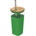Quokka Чаша халба Quokka Liquid Cube Green стъклена със сламка 540 мл (40061)