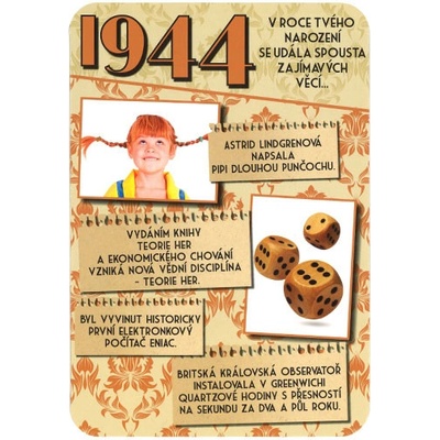 Blahoželanie 1944 - česky