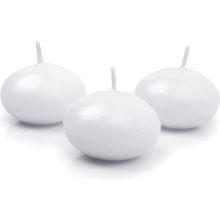 PartyDeco Plávajúce sviečky biele 5cm 10ks