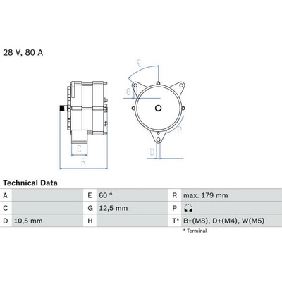generátor BOSCH 0 986 037 770