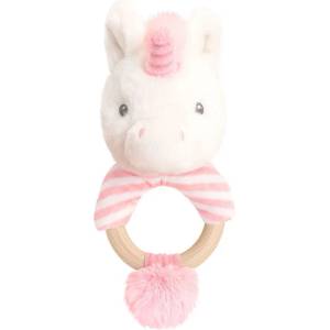Keel Toys Бебешка дрънкалка Keel Toys Keeleco - Еднорог, ринг, 14 cm (SE1005)