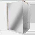 Mexen Kioto душ-преграда Walk-in 120 x 200 cm, огледало 8 mm, розово злато - 800-120-101-60-50 (800-120-101-60-50)