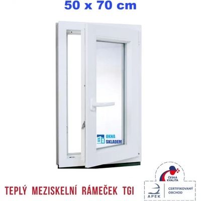ERKADO 50 x 70 cm bílé |otevíravé i sklopné pravé