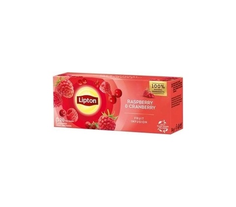 Lipton Raspberry with Cranberry 20 sáčkov