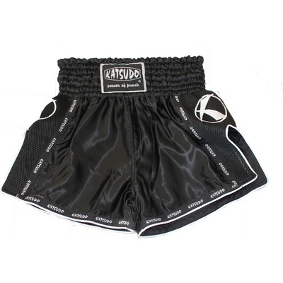 Katsudo Къси панталони за тайландски бокс Katsudo Huricane, черни (Kat_5009.black)
