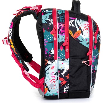 Topgal černý batoh s barevnými kytičkami Coco 21006 G