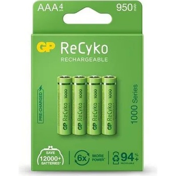 Image 1 of GP Batteries Акумулаторна Батерия GP R03 AAA 950mAh NiMH - 4 бр (100AAAHCE-EB4)