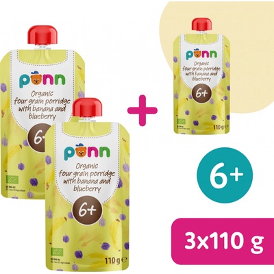 Salvest Põnn Bio Banán s borůvkou a obilnými vločkami 110 g