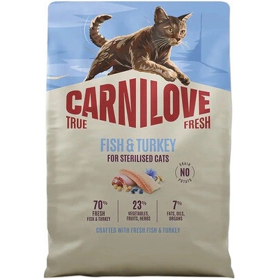 Carnilove TRUE FRESH Cat Dry F&T Sterilised ryba morčacie 2 kg