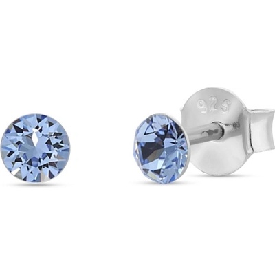 Spark modré se Swarovski Elements Dotty studs K1088PP31LS light Sapphire