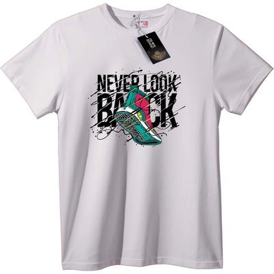 NOONEBRAND Тениска Маратонка Не Поглеждай Назад - L, Black