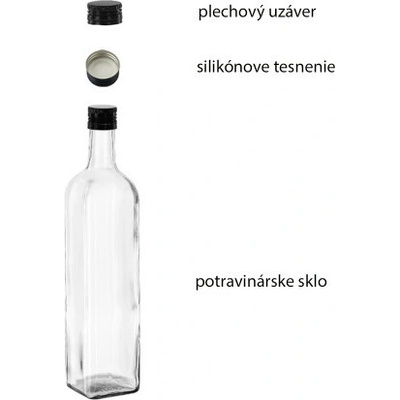 HOME Sklenená fľaša MARASCA 750ml