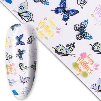 Transfer fólia na nechty happy Mother's day Butterflies 3 100 cm