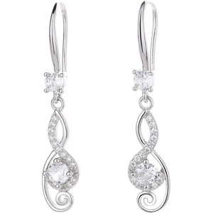 Silenti Jewelry Сребърни обеци "Музикална Нота