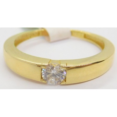 Klenoty Budín zásnubní prstýnek ze žlutého zlata HK1065