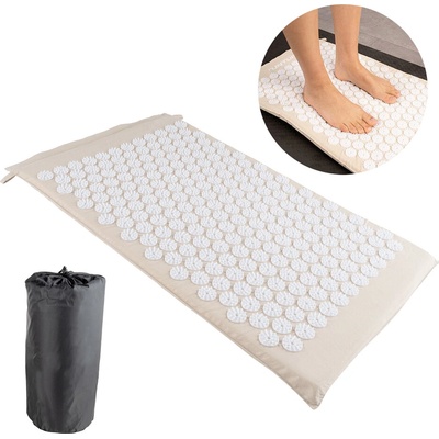 Wellife Akupresúrna podložka VITAL FIT 68 x 42 cm, béžová