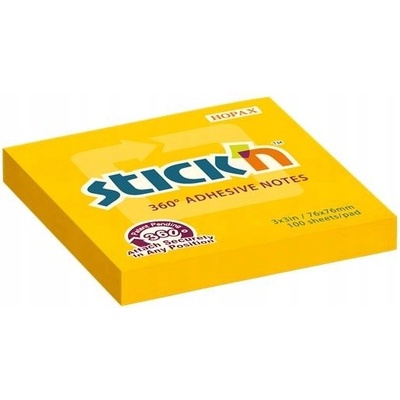 AZ Samolepiace bločky 360° 76x76mm oranžové