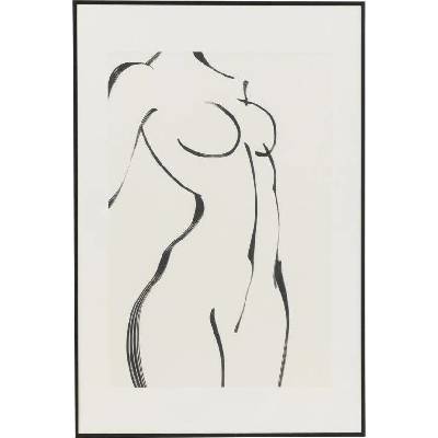 Bílý obraz J-Line Wahine 90,5 x 60 cm
