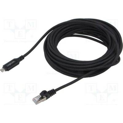 Logilink CU0416 USB 3.2 Gen 1 RJ45 vidlice USB C vidlicee niklovaný 10m