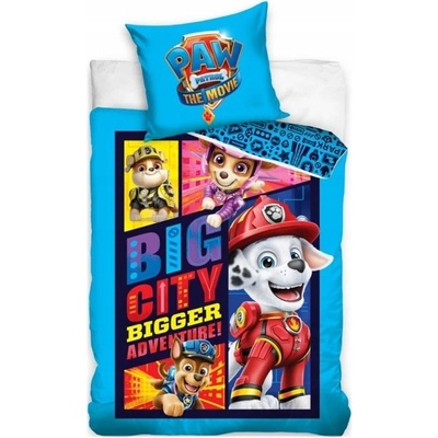 Carbotex bavlna obliečky Tlapková patrola vo filme Paw Patrol BIG CITY 140x200 70x90