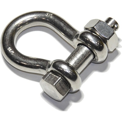 Strmeň oblúkový typ Omega s maticou a poistkou, nehrdz. oceľ A4, 6/8mm