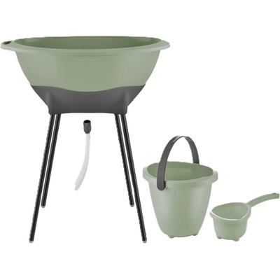 BabyJem Елегантен комплект за къпане от 3 части BabyJem - Soft Green (696)