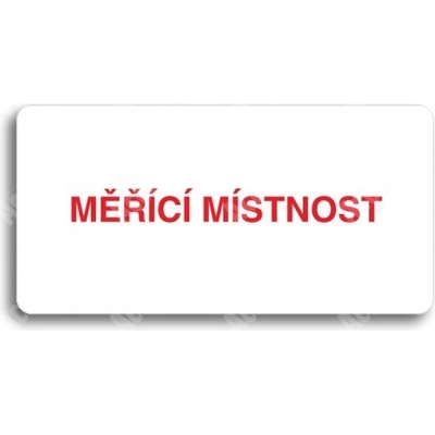 ACCEPT Piktogram MĚŘÍCÍ MÍSTNOST - bílá tabulka - barevný tisk bez rámečku
