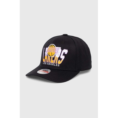 Mitchell&Ness Шапка с козирка с вълна Mitchell&Ness NBA LOS ANGELES LAKERS в черно с апликация (HHSSINTL1263.LALBLCK)