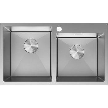 Mexen Xorin мивка стоманена 2-коморна 780 x 450 mm, инокс - 6441782000-01 (6441782000-01)