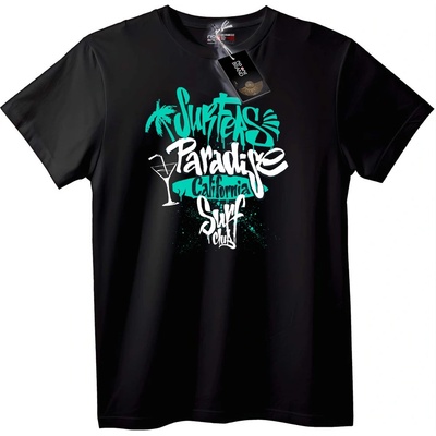 NOONEBRAND Тениска Сърф Рай Калифорния - 6XL, Black