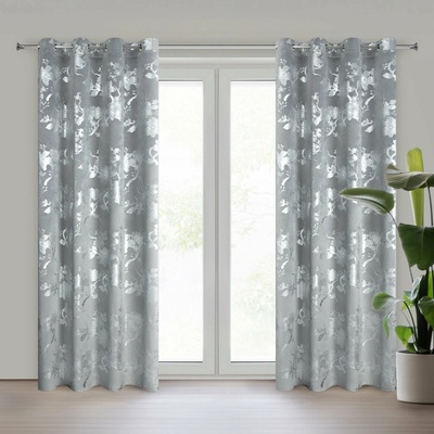 EUROFIRANY ZATEMŇOVACÍ ZÁVES NA KRÚŽKOCH CELIA 140X250 CM VZOROVANÁ