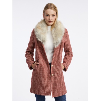 orsay Червено дамско палто с изкуствена кожа и десен ORSAY Orsay | Cherven | ЖЕНИ | XL