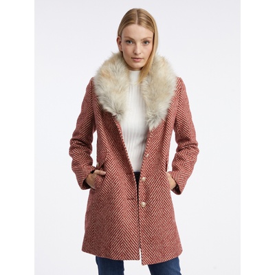 orsay Червено дамско палто с изкуствена кожа и десен ORSAY Orsay | Cherven | ЖЕНИ | XL