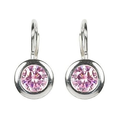 Infinitysilver stříbrné náušnice s růžovými zirkony 436659RZp