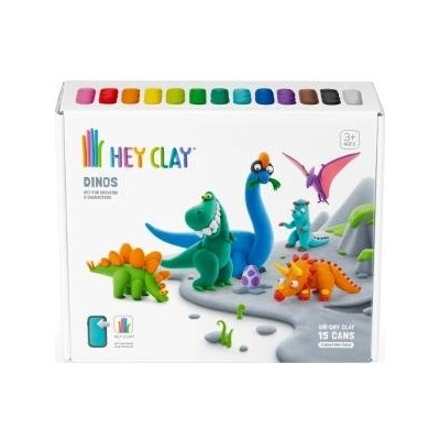 TM Toys Hey Clay Set Dinosaurs 15-pack 15 cans 15016CEE15