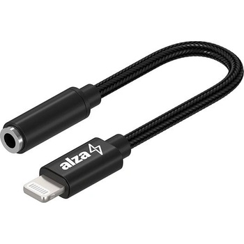 AlzaPower Lightning MFi (M) to 3.5mm Jack (F) 0.1m černý APW-ADMFI3J01B