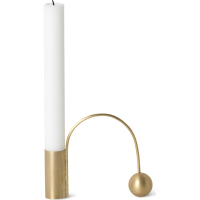 Svícen na kónickou svíčku BALANCE 11 cm, mosadz, ferm LIVING
